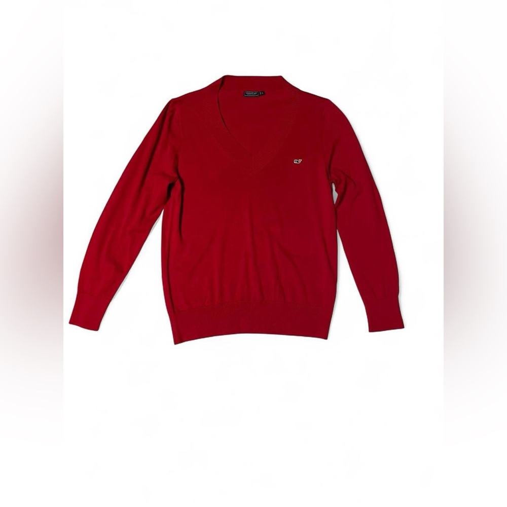 Red vineyard vines V-neck sweater